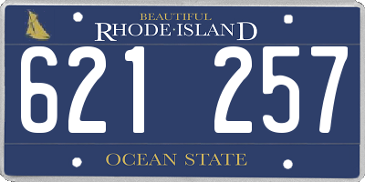 RI license plate 621257