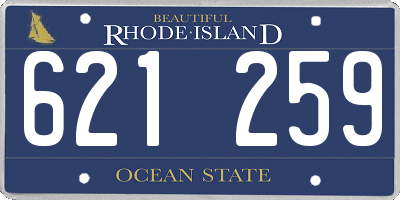 RI license plate 621259