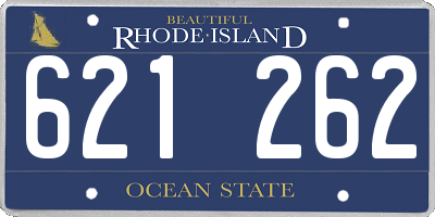 RI license plate 621262