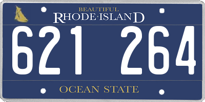 RI license plate 621264