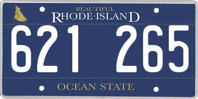 RI license plate 621265
