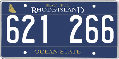 RI license plate 621266