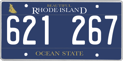RI license plate 621267