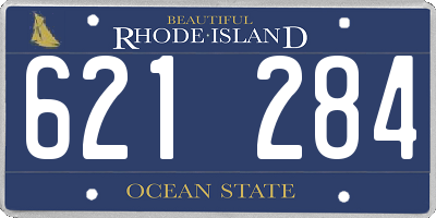 RI license plate 621284
