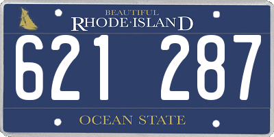 RI license plate 621287