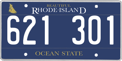 RI license plate 621301