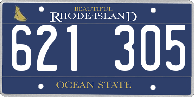 RI license plate 621305