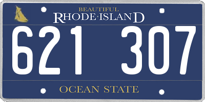 RI license plate 621307