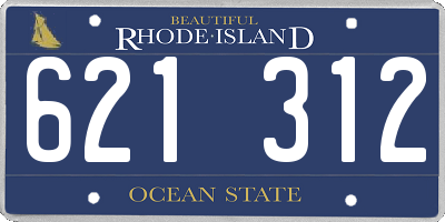 RI license plate 621312