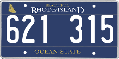 RI license plate 621315