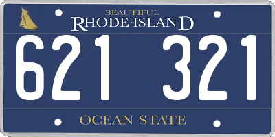 RI license plate 621321