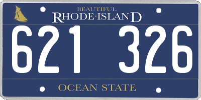 RI license plate 621326