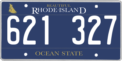 RI license plate 621327