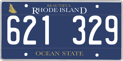RI license plate 621329
