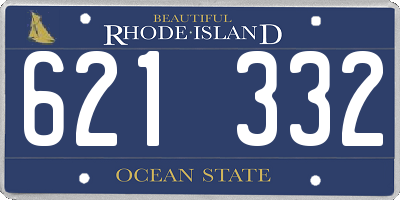 RI license plate 621332