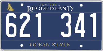 RI license plate 621341