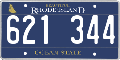 RI license plate 621344