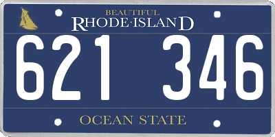 RI license plate 621346