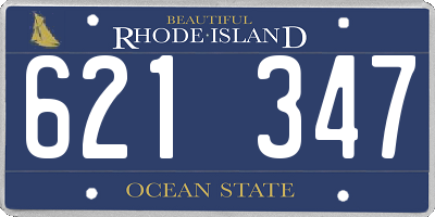 RI license plate 621347