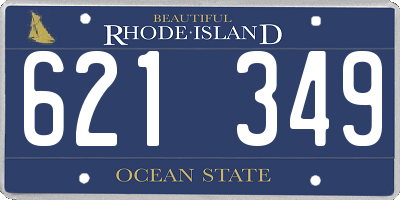 RI license plate 621349