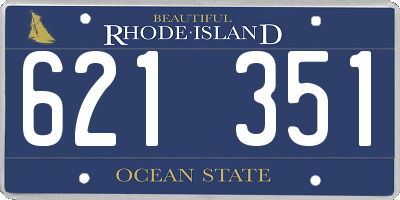 RI license plate 621351