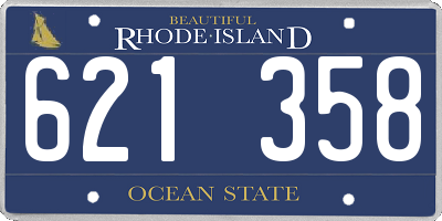 RI license plate 621358