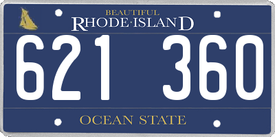RI license plate 621360