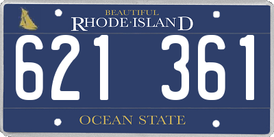 RI license plate 621361