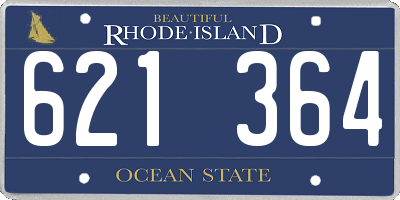 RI license plate 621364