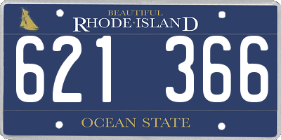 RI license plate 621366