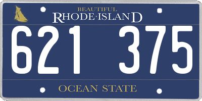 RI license plate 621375