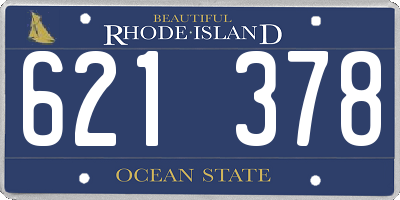 RI license plate 621378