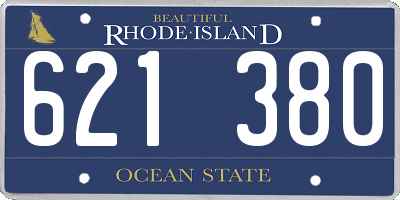 RI license plate 621380