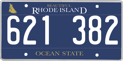 RI license plate 621382