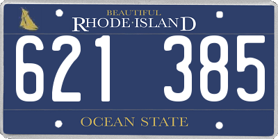RI license plate 621385