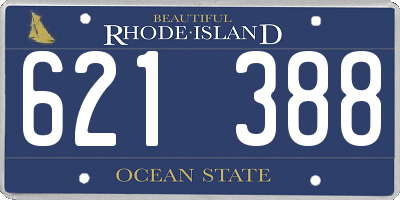 RI license plate 621388