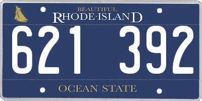 RI license plate 621392