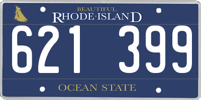 RI license plate 621399
