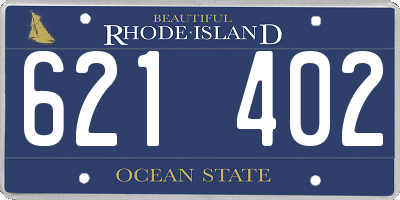 RI license plate 621402