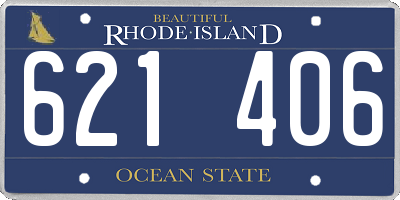 RI license plate 621406