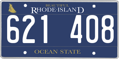 RI license plate 621408