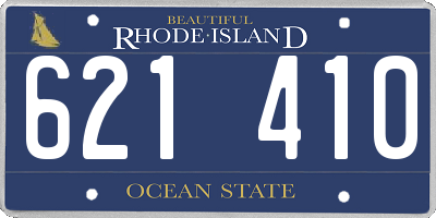 RI license plate 621410