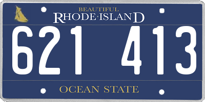 RI license plate 621413