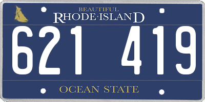 RI license plate 621419