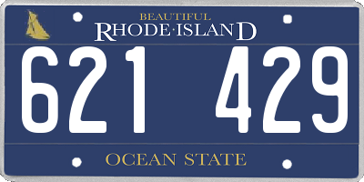 RI license plate 621429