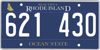 RI license plate 621430