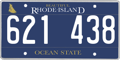 RI license plate 621438