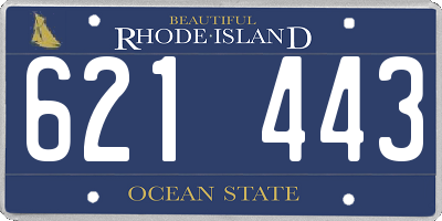 RI license plate 621443