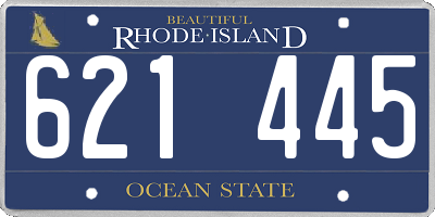 RI license plate 621445