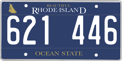 RI license plate 621446